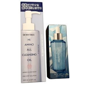 Korean Skin Care Dewytree Cleansing Oil and Glass Skin Serum NWT